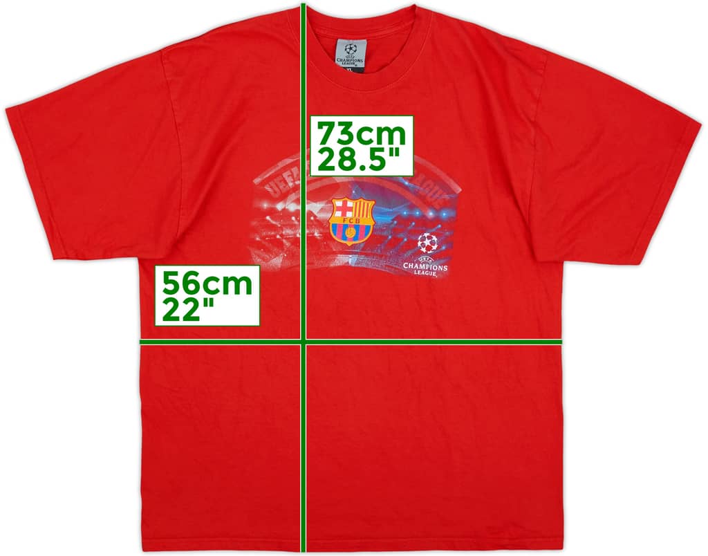 2011-12 Barcelona Champions League Cotton Tee - 7/10 - (XL)
