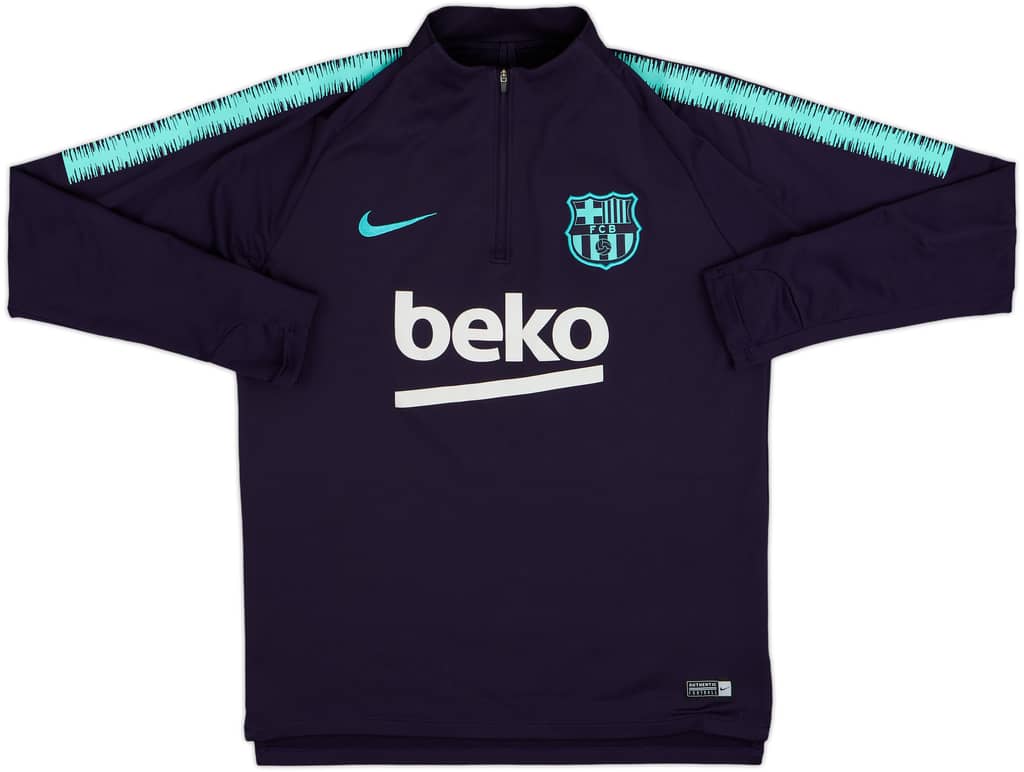 2018-19 Barcelona Nike 1/4 Zip Training Top - 8/10 - (M)