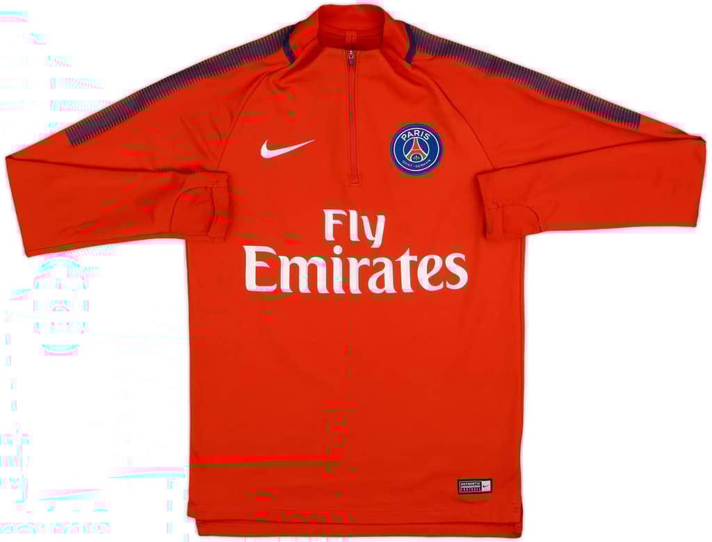 2017-18 Paris Saint-Germain Nike 1/4 Zip Training Top - 8/10 - (S)