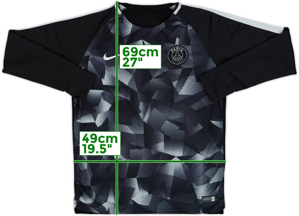 2017-18 Paris Saint-Germain Nike Sweat Top - 8/10 - (M)