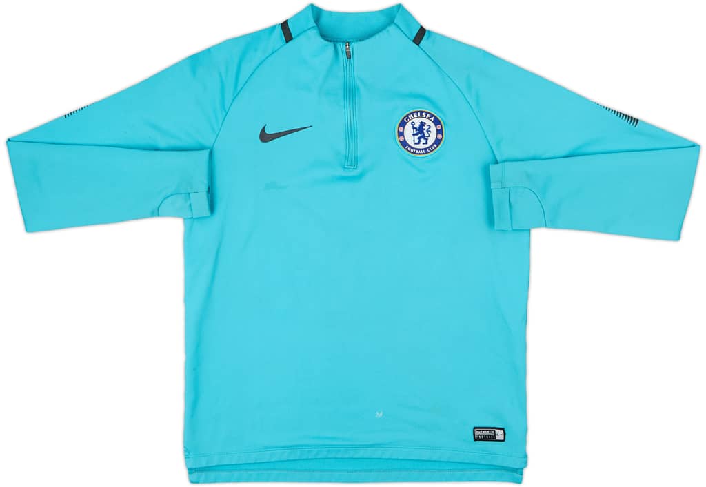 2017-18 Chelsea Nike 1/4 Zip Sweat Top - 6/10 - (S)