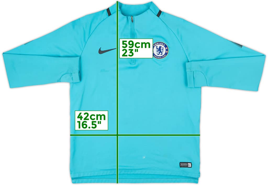 2017-18 Chelsea Nike 1/4 Zip Sweat Top - 6/10 - (S)