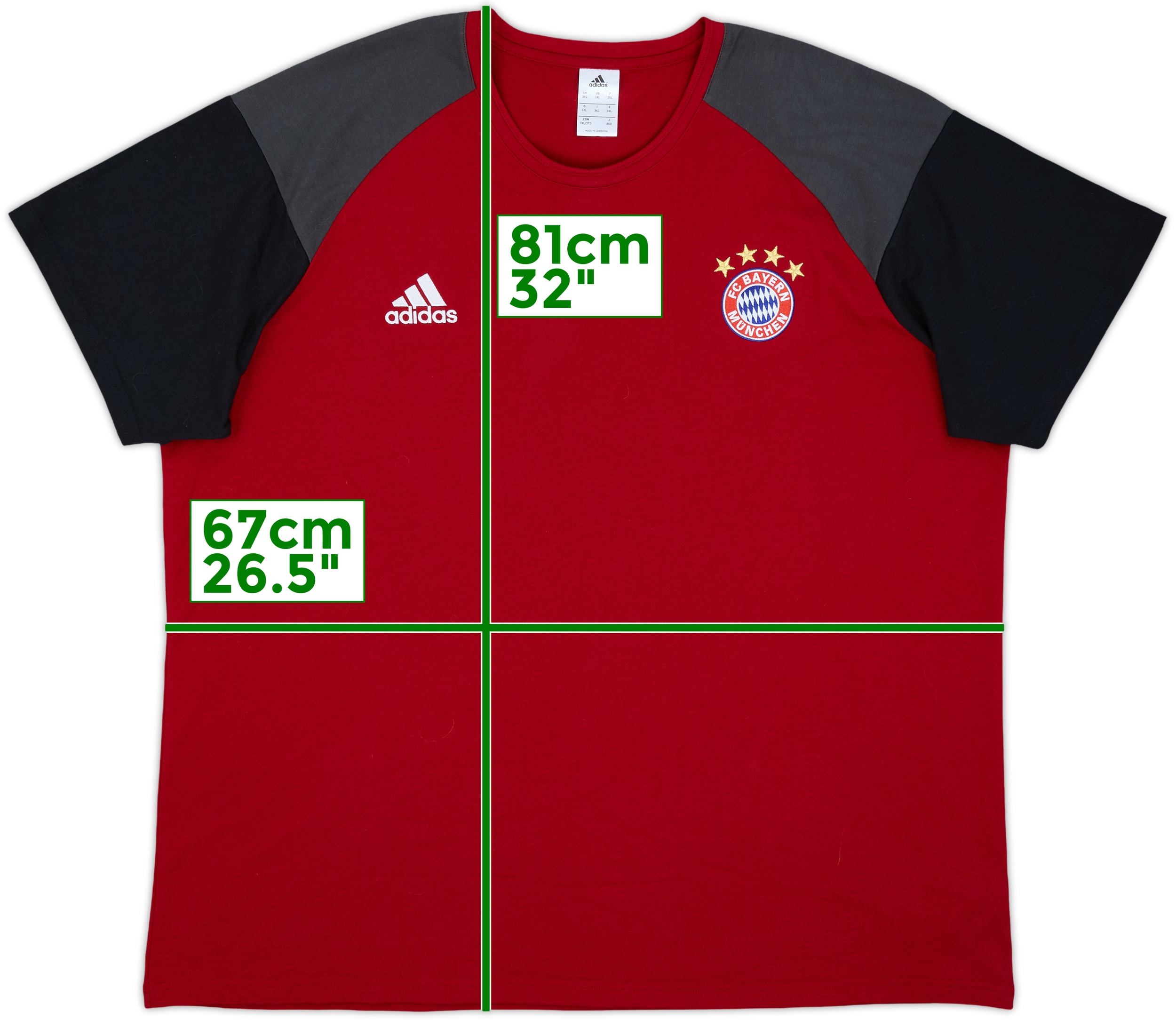 2016-17 Bayern Munich adidas Cotton Tee - 9/10 - (3XL)