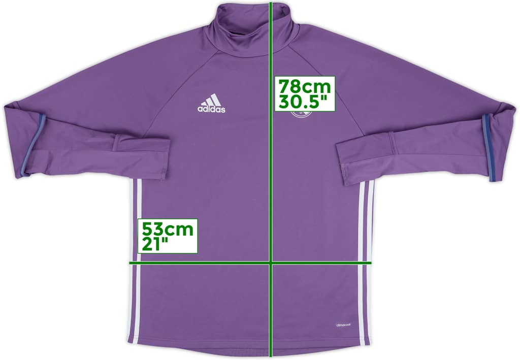 2016-17 Real Madrid adidas 1/4 Zip Training Top - 8/10 - (M)