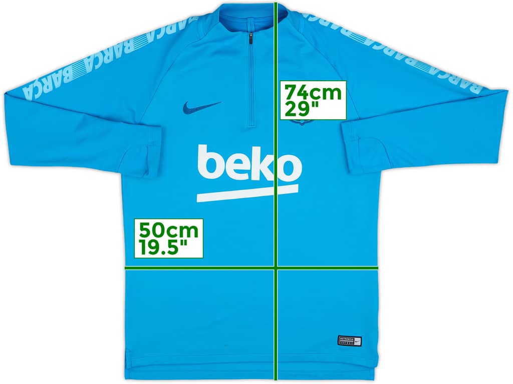 2019-20 Barcelona Nike 1/4 Zip Drill Top - 8/10 - (M)