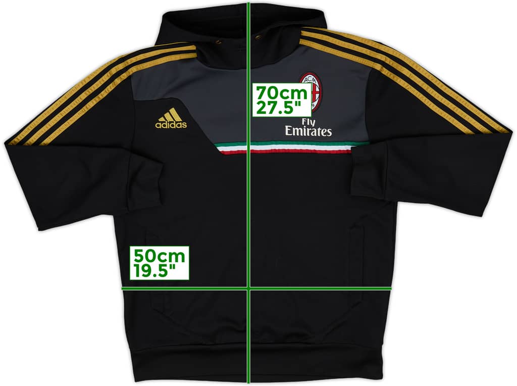 2012-13 AC Milan adidas Hooded Top - 6/10 - (M/L)