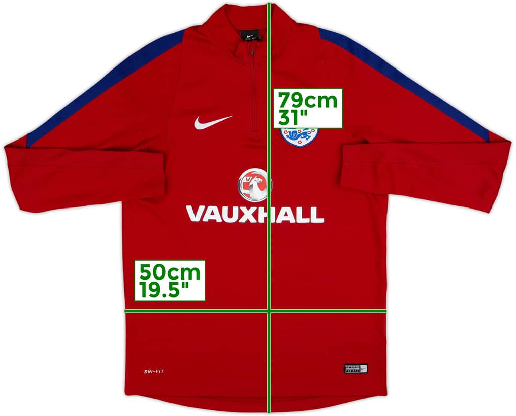 2016-17 England Nike 1/4 Zip Training Top - 8/10 - (M)