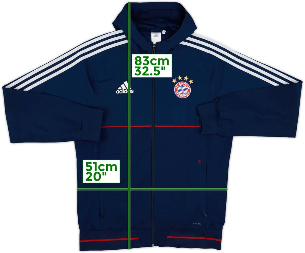 2017-18 Bayern Munich adidas Hooded Track Jacket - 5/10 - (M)