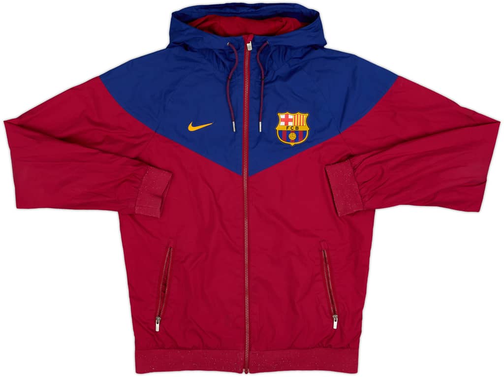 2017-18 Barcelona Nike Hooded Track Jacket - 7/10 - (S)
