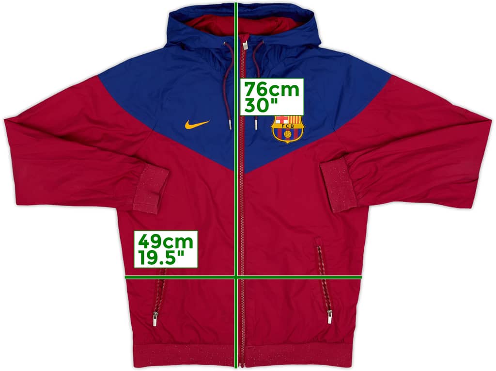 2017-18 Barcelona Nike Hooded Track Jacket - 7/10 - (S)