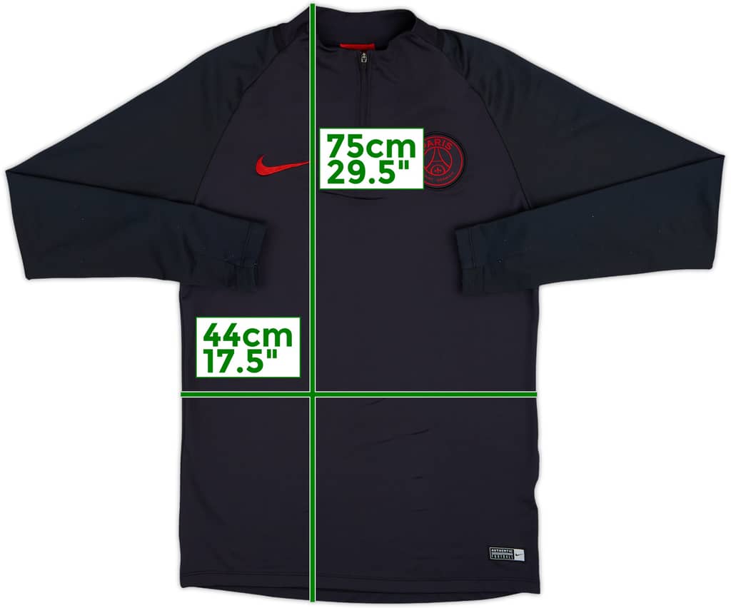 2019-20 Paris Saint-Germain Nike Vaporknit 1/4 Zip Drill Top - 8/10 - (S)
