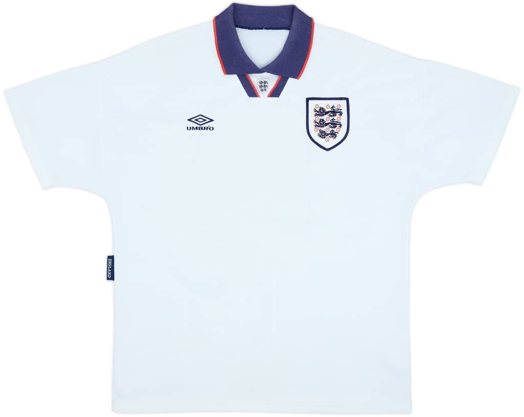 1993-95 England Home Shirt - 7/10 - (XXL)
