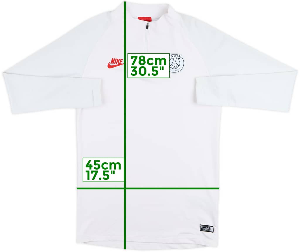 2019-20 Paris Saint-Germain Nike 1/4 Zip Drill Top - 7/10 - (S)