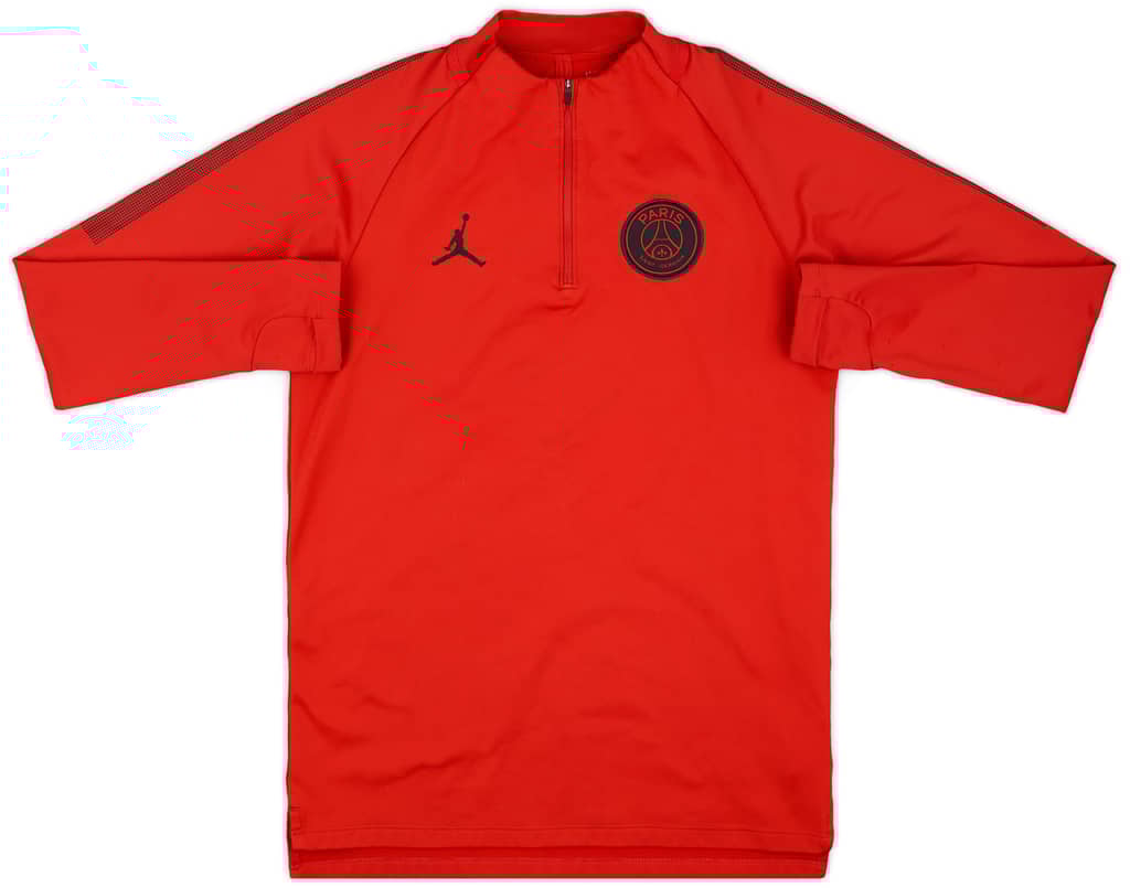 2018-19 Paris Saint-Germain Nike Jordan 1/4 Zip Drill Top - 8/10 - (S)