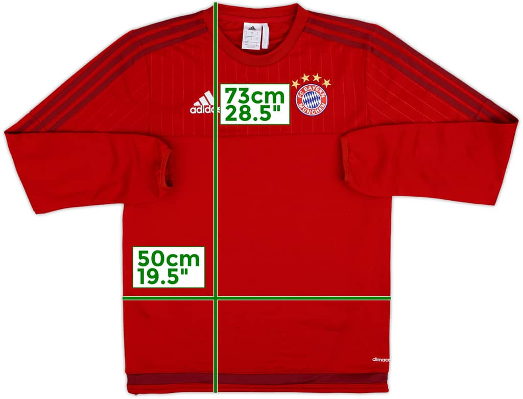 2015-16 Bayern Munich adidas Sweat Top - 8/10 - (S)