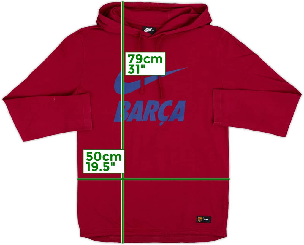 2018-19 Barcelona Nike Hooded Sweat Top - 7/10 - (M)