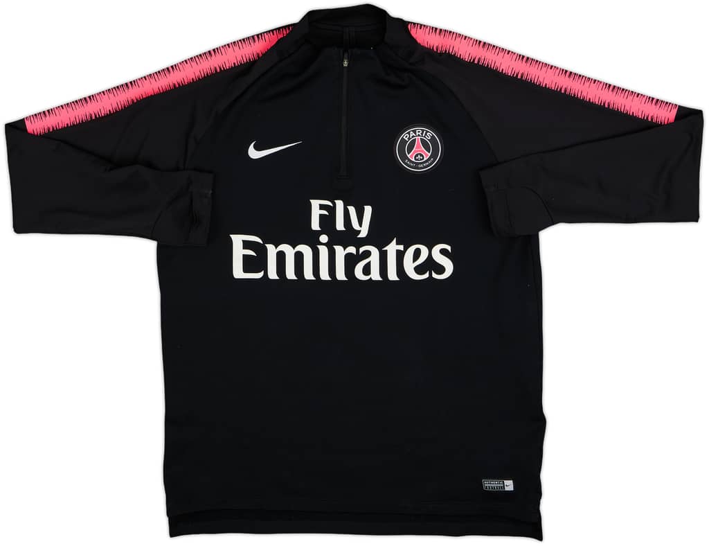2018-19 Paris Saint-Germain Nike 1/4 Zip Drill Top - 8/10 - (L)
