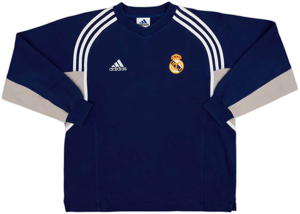 2000-01 Real Madrid adidas Sweat Top - 8/10 - (XL.Boys)