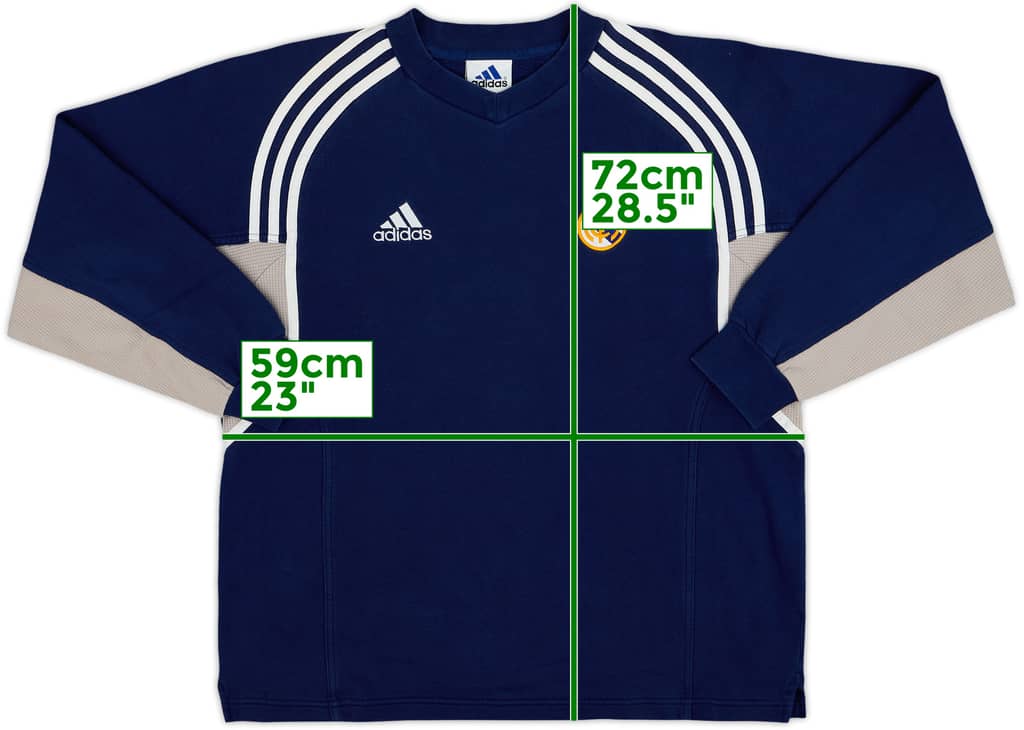 2000-01 Real Madrid adidas Sweat Top - 8/10 - (XL.Boys)