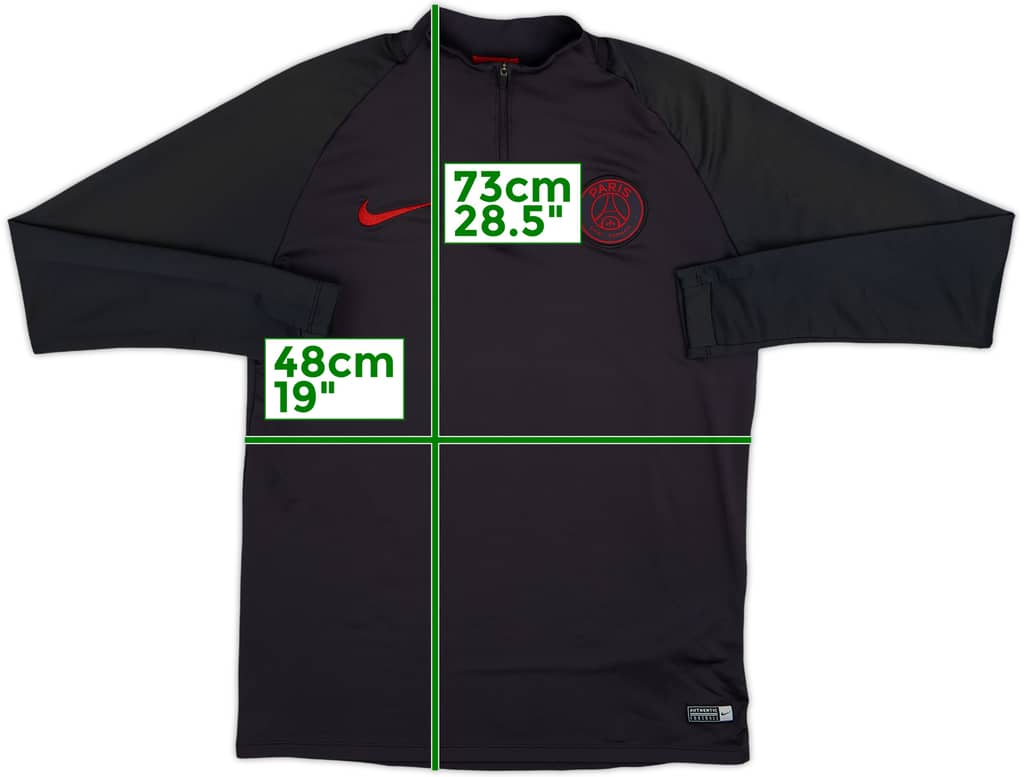 2019-20 Paris Saint-Germain Nike Vaporknit 1/4 Zip Drill Top - 8/10 - (M)