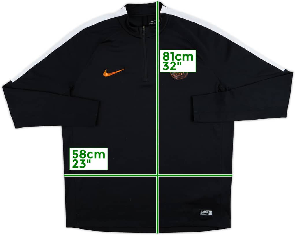 2016-17 Paris Saint-Germain Nike 1/4 Zip Drill Top - 8/10 - (XL)