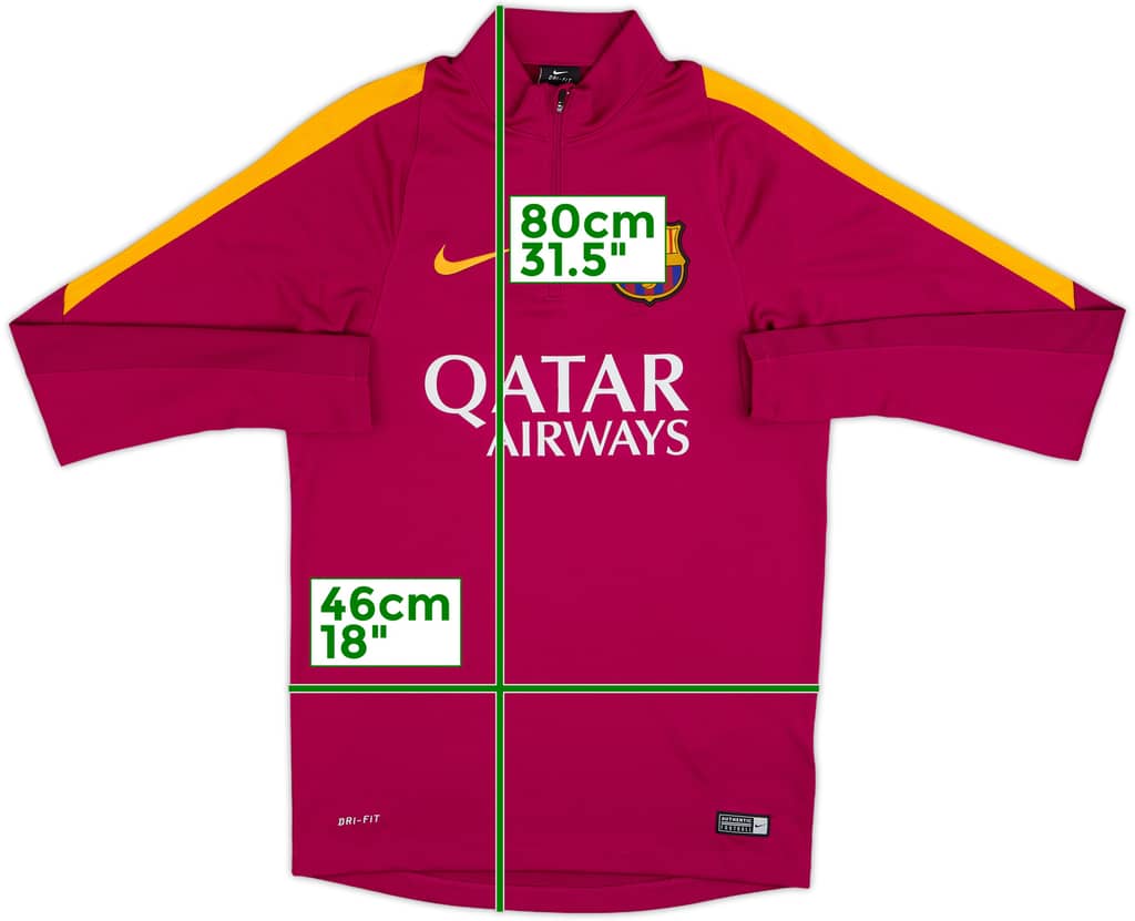 2016-17 Barcelona Nike 1/4 Zip Drill Top - 10/10 - (S)