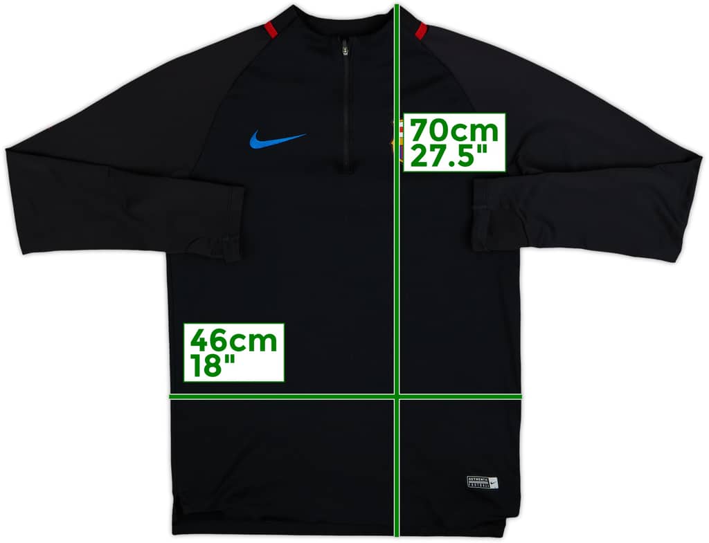 2017-18 Barcelona Nike 1/4 Zip Drill Top - 8/10 - (S)