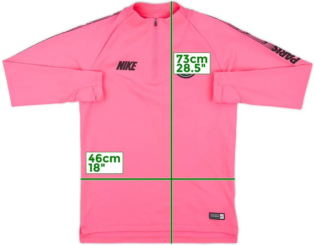 2019-20 Paris Saint-Germain Nike 1/4 Zip Training Top - 10/10 - (S)