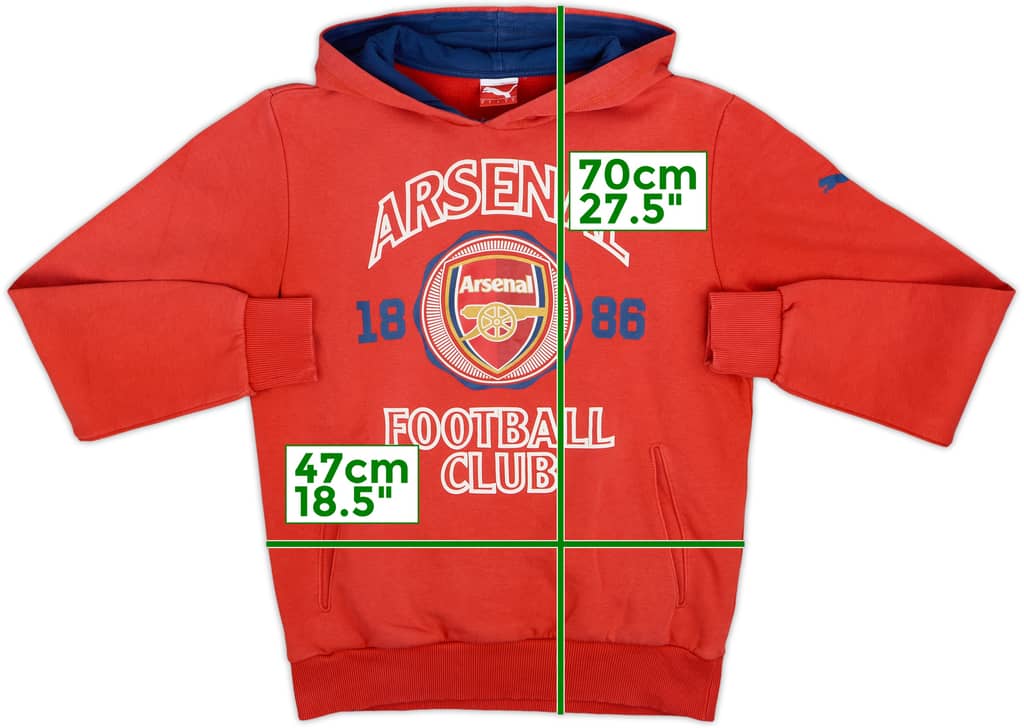 2014-15 Arsenal Puma Hooded Sweat Top - 8/10 - (S)