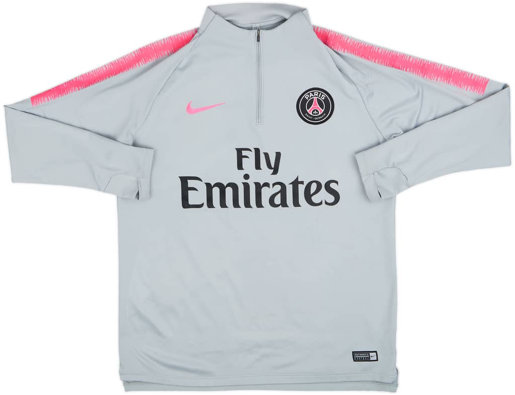 2018-19 Paris Saint-Germain Nike 1/4 Zip Drill Top - 7/10 - (L)