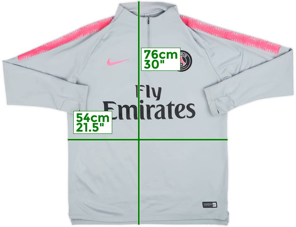 2018-19 Paris Saint-Germain Nike 1/4 Zip Drill Top - 7/10 - (L)