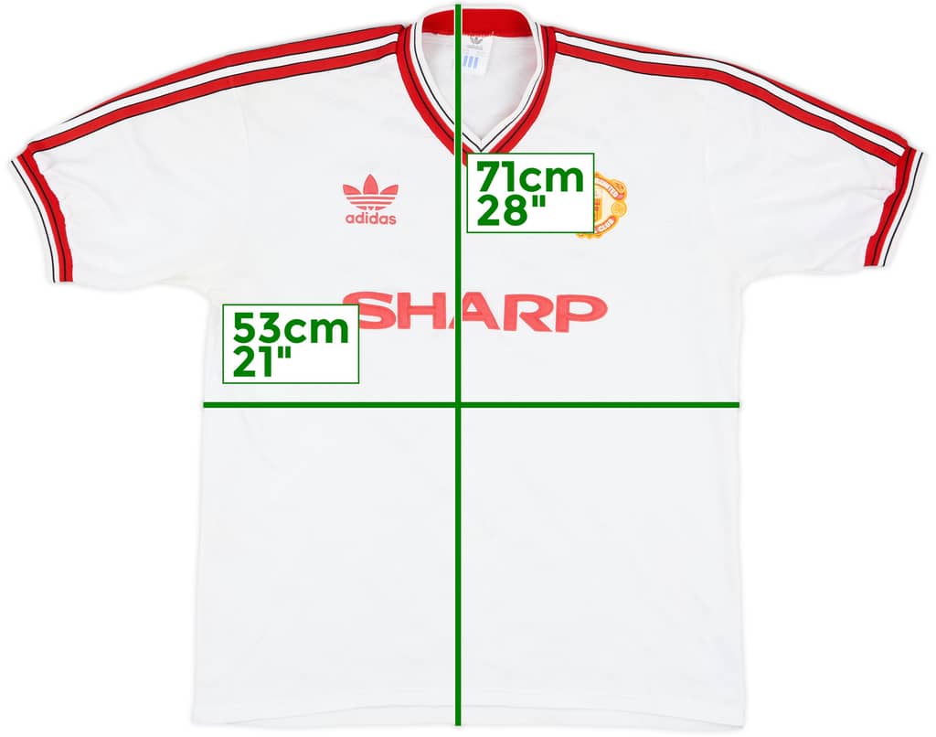 1986-88 Manchester United Away Shirt - 8/10 - (XL)