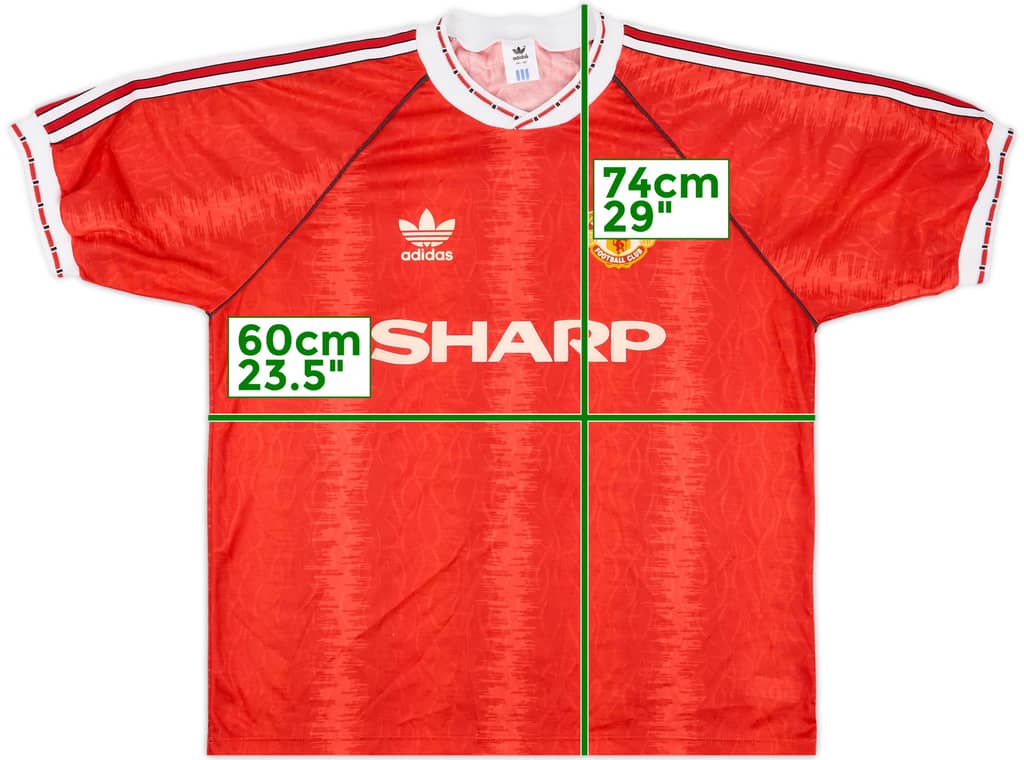1990-92 Manchester United Home Shirt - 10/10 - (L/XL)