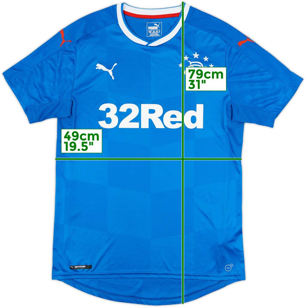 2016-18 Rangers Home Shirt - 9/10 - (M)