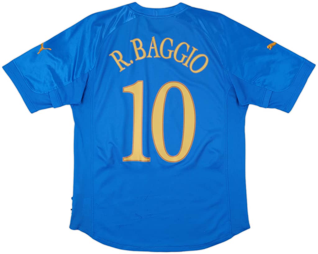 2004-06 Italy Home Shirt R.Baggio #10 - 6/10 - (L)