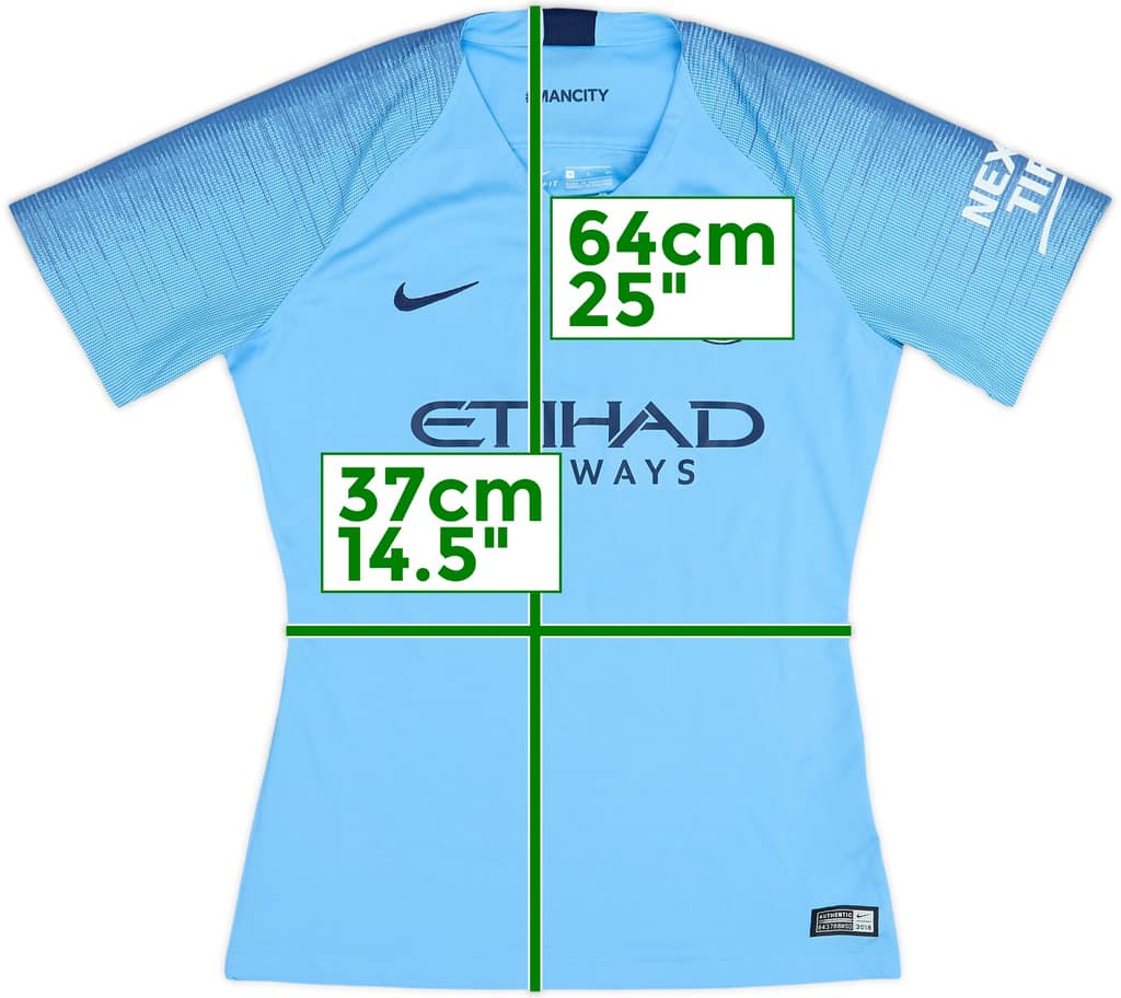 2018-19 Manchester City Home Shirt - 8/10 - (Women's S)