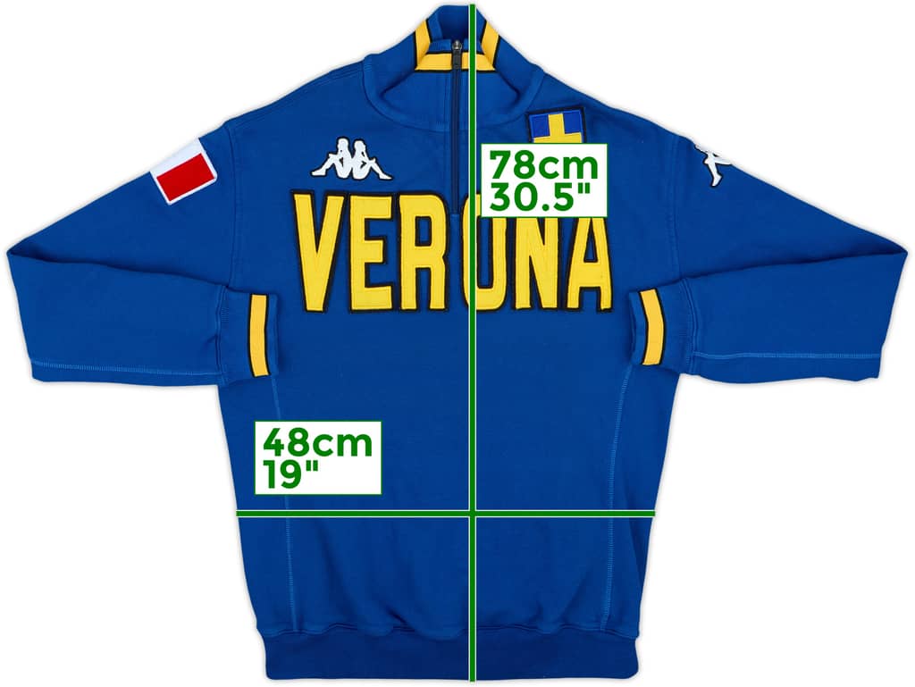 2005-06 Hellas Verona Kappa 1/4 Zip Drill Top - 8/10 - (M)