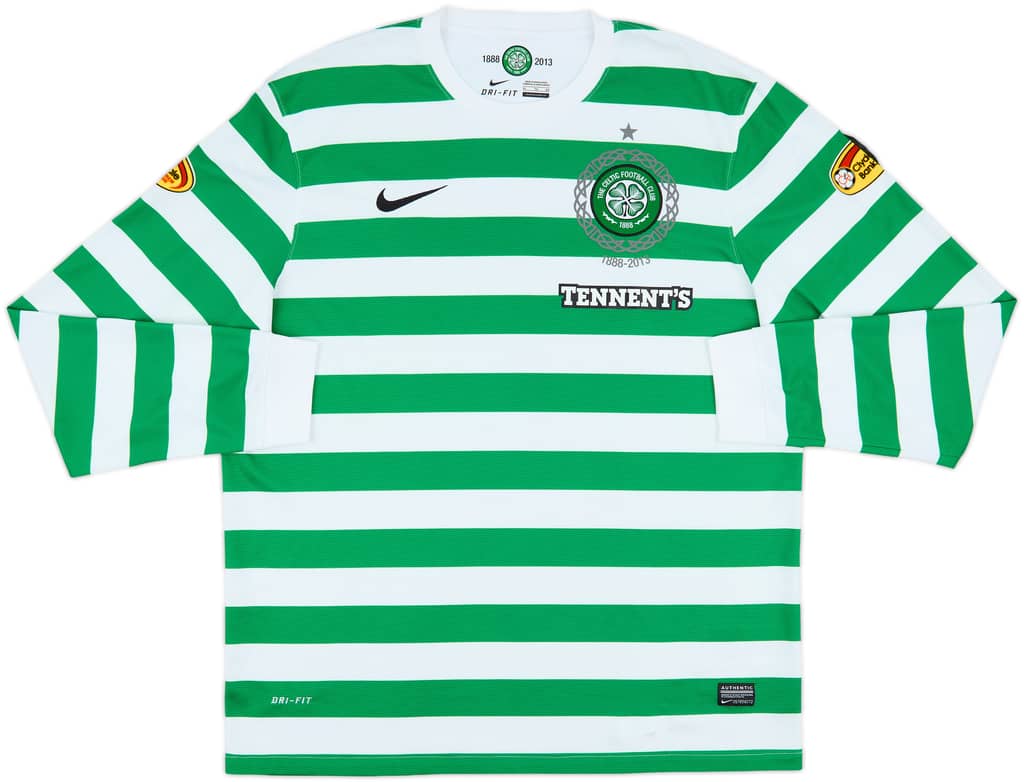 2012-13 Celtic '125th Anniversary' Home L/S Shirt - 8/10 - (XL)