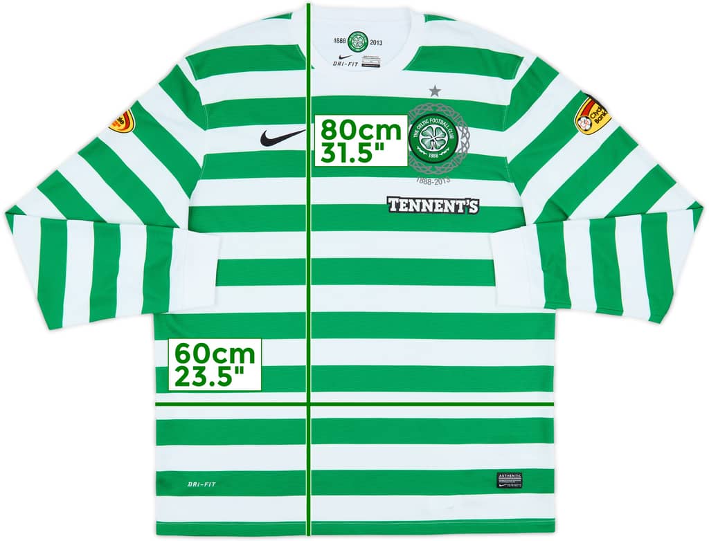 2012-13 Celtic '125th Anniversary' Home L/S Shirt - 8/10 - (XL)