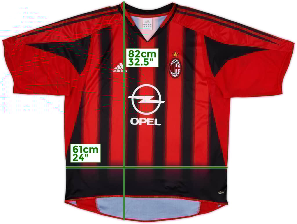 2004-05 AC Milan Home Shirt - 7/10 - (XL)