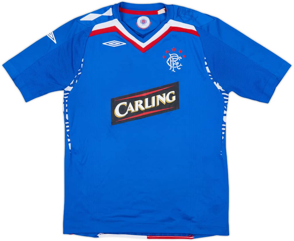 2007-08 Rangers Home Shirt - 7/10 - (L.Boys)