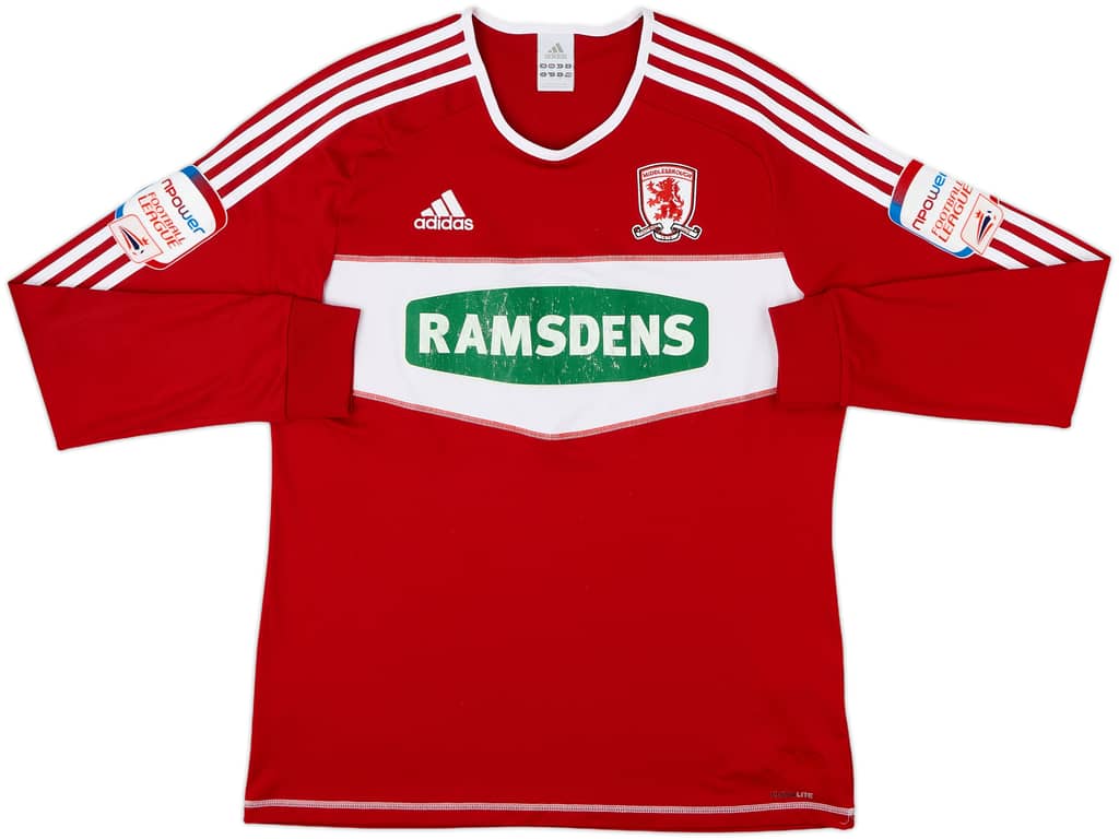 2012-13 Middlesbrough Home L/S Shirt - 5/10 - (L)