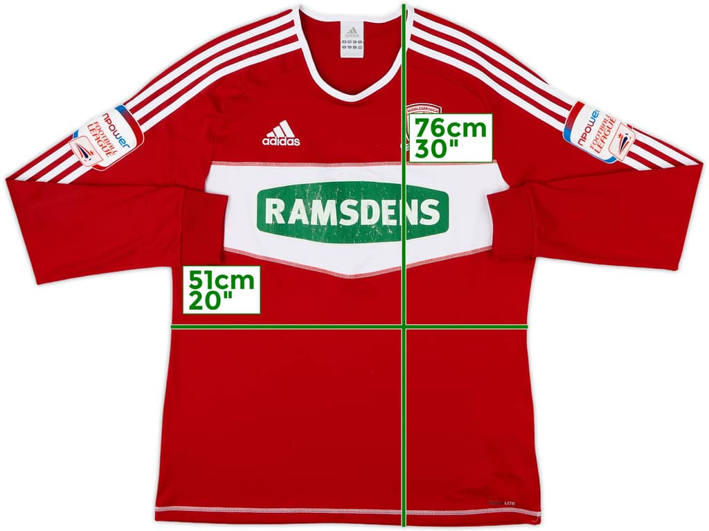 2012-13 Middlesbrough Home L/S Shirt - 5/10 - (L)