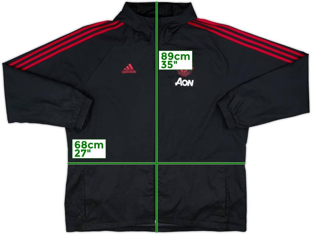 2018-19 Manchester United adidas Hooded Rain Jacket - 6/10 - (XXL)