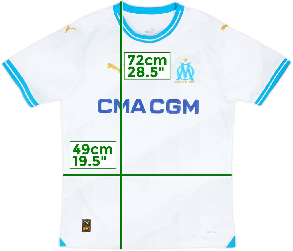 2023-24 Olympique Marseille Home Shirt - 10/10 - (M)