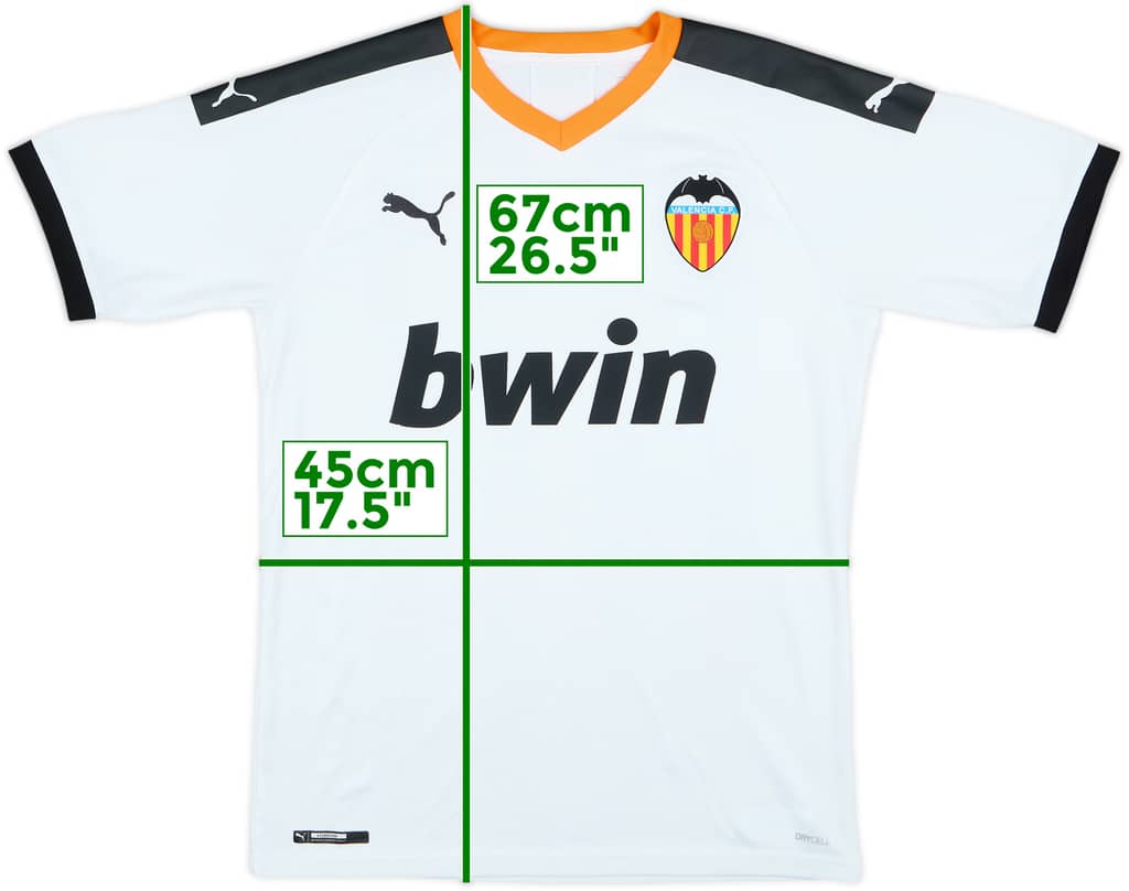 2019-20 Valencia Home Shirt - 9/10 - (S)