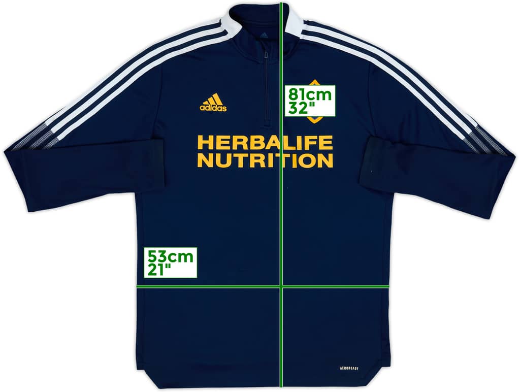 2020-21 LA Galaxy adidas 1/4 Zip Drill Top - 7/10 - (L)