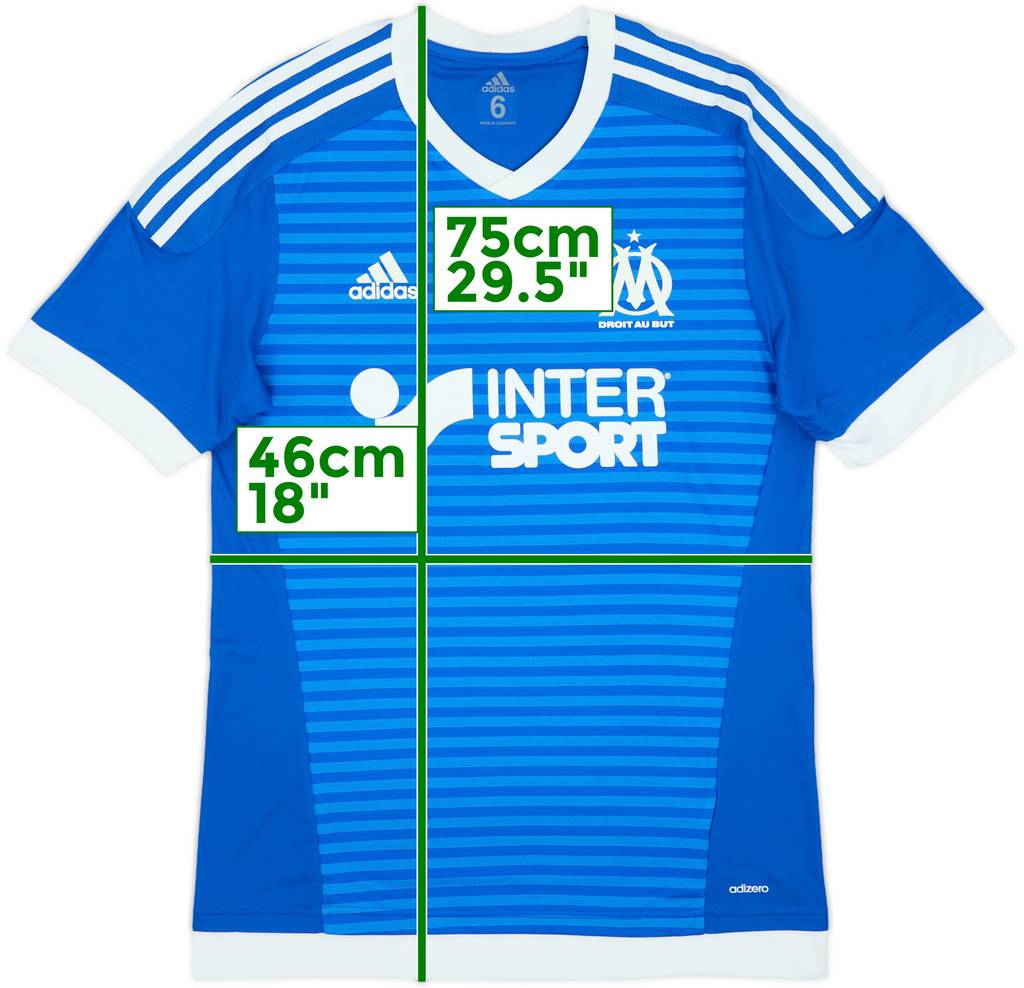 2015-16 Olympique Marseille Player Issue Third Shirt - 8/10 - (M)