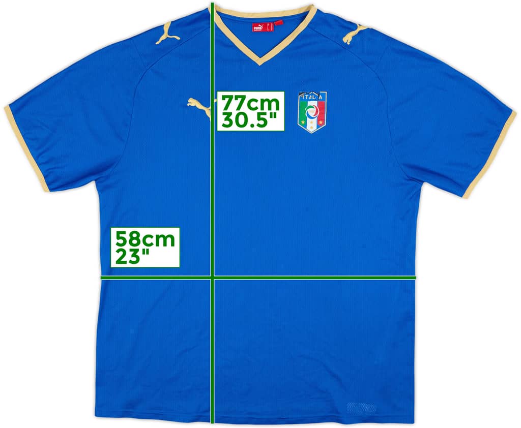 2007-08 Italy Basic Home Shirt - 5/10 - (XL)