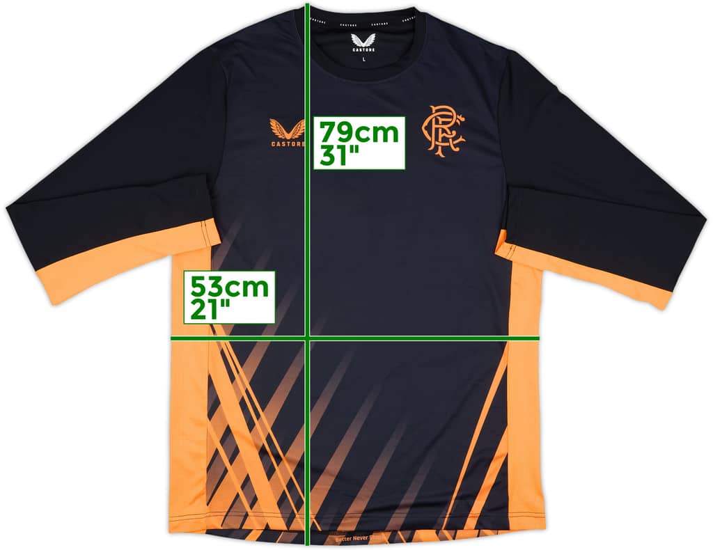 2020-21 Rangers Castore Training L/S Shirt - 10/10 - (L)